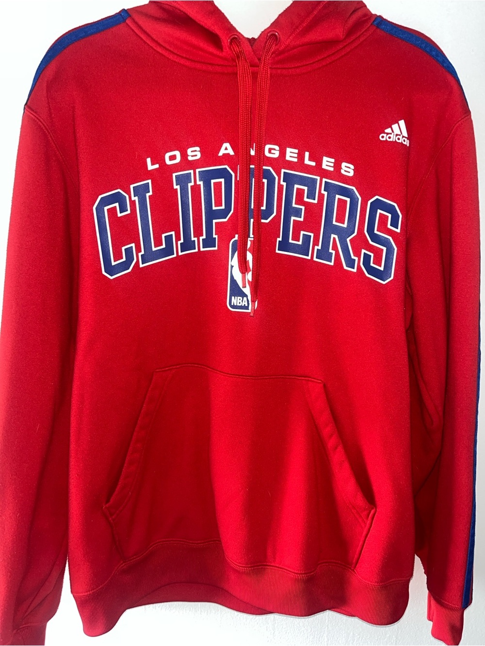 adidas NBA Red Clippers with Blue and White Lettering
